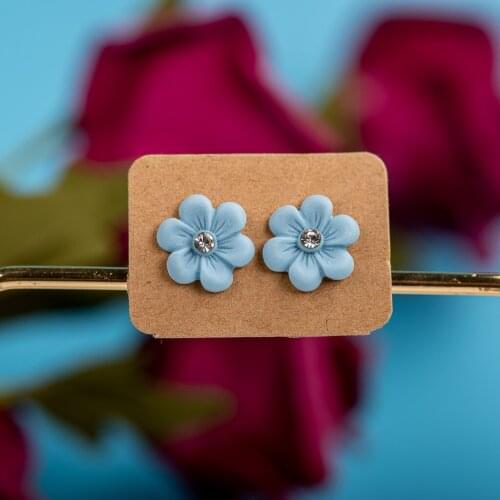 High-quality ceramic stud earrings with rhinestone anti-allergic ear acupuncture #LZ523 aretes de mujer barato