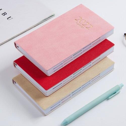 A6 Diary Portable Notebook 2022 Journal Double Side Notepad PU Cover Waterproof Material Notebooks Booklet School Office Supplie