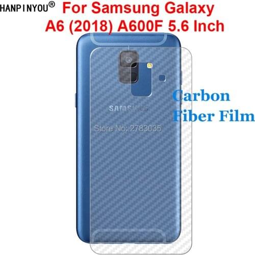 For Samsung Galaxy A6 (2018) A600F Durable 3D Anti-fingerprint Carbon Fiber Back Film Rear Screen Protector (Not Tempered Glass)