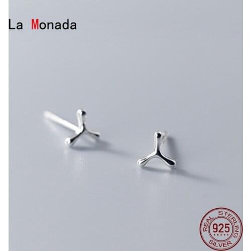 La Monada Stud Small Earrings For Women Y Minimalist 925 Sterling Silver Earrings Woman Ear Piercing Stud Earrings For Girls