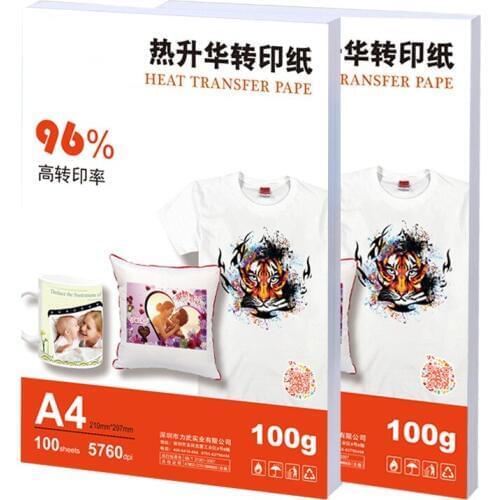 100pcs Fabric Decal Paper Heat Transfer Paper for Dye Sublimation Ink Metals Wood Titles LBShipping