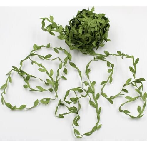 20M/Roll Wedding Decoration Artificial Leaf Handmade Craft DIY Scrapbooking Leaves Vine Green Silk Cloth Multi Purpose