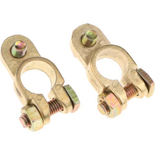 2X Positive Negative Battery Terminal Connectors Clamps For Car Motorcycle
