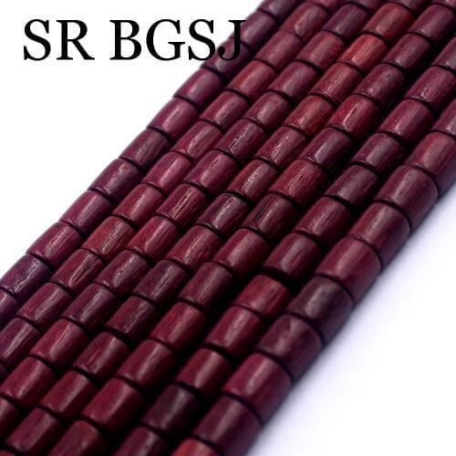Free Shipping 108pcs 8mm Tube Column Shape Violet Rosewood Wood Mala Meditation Loose Wholesale Beads