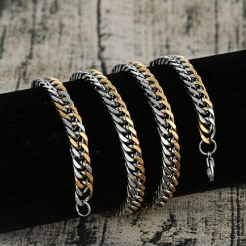 Gold color chains necklace mens stainless steel fashion necklace jewelry for neck steampunk necklace gifts for a man wholesale