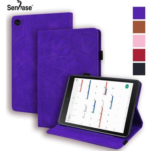 For Samsung Galaxy Tab A 10.1 2019 SM-T510 SM-T515 T510 T515 Case Retro Embossed Flip PU Leather Card Slot Stand Tablet Cover