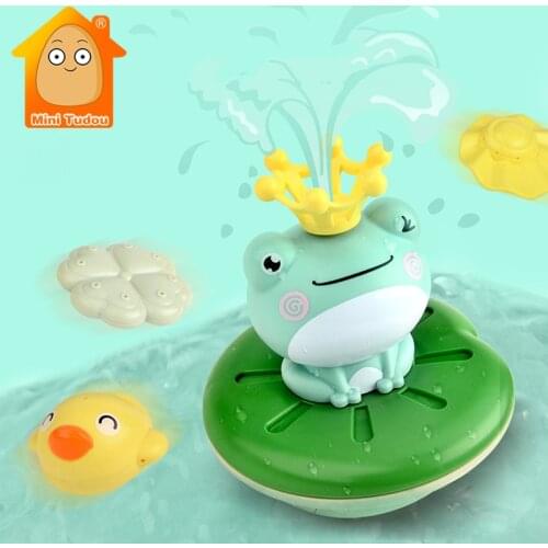 Baby Bath Toys Electric Spray Water Floating Rotation Cute Frog Model Sprinkler Shower Swimming Bathroom Bathtub Game Kit Gift