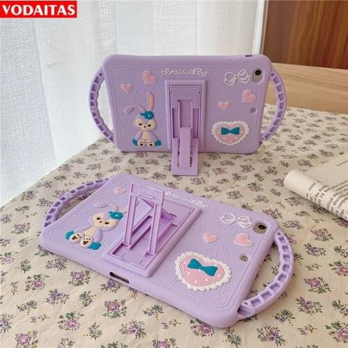 Kids Cover for IPad 9.7 2017 2018 5th 6th Gen Mini Case for Air 1 2 for IPad 10.2 7th 8th Tablet Soft Silicon Stand Funda Case