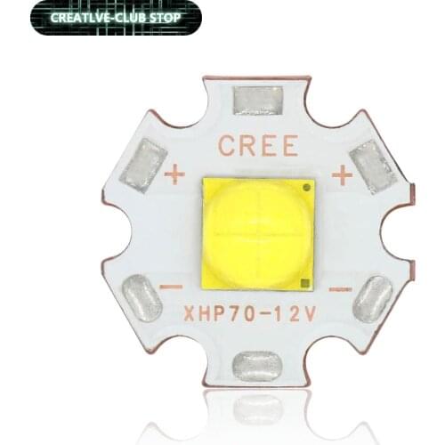 High Power Original CREE Lamp Bead Diode XHP70.2 LED Emitter 12V 2Generation 6000K-6500K 20mm For Flashlight Parts Bulb DIY