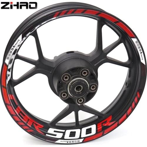 For Honda CBR500R CBR 500R Motorcycle Reflective Wheel Rim Stripe Decal Sticker Front Rear Decal Full Set