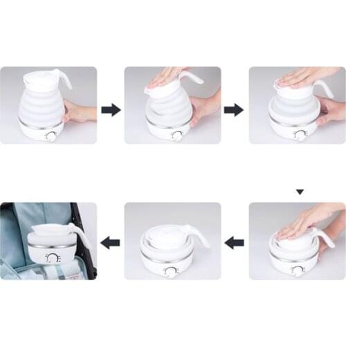 Travel Foldable Electric Kettle Collapsible Water Boiler Coffee Tea 600ML AU