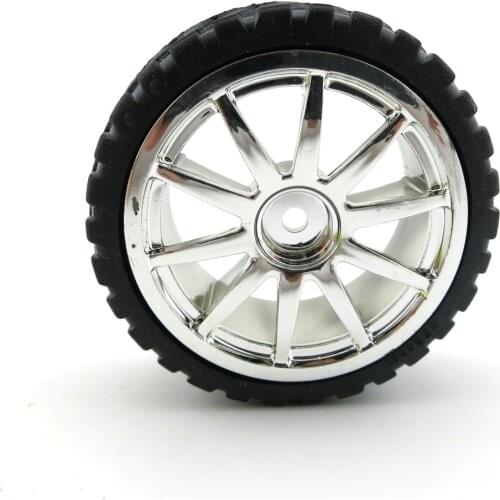 F17669 JMT 65mm Rubber Hub Hexagonal Hole Wheel Tire DIY Toy Model Accessory For Line Patrol Car Smart Car Robot