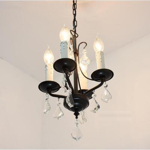 KItchen Mini rustic metal Chandeliers Lighting Loft Hallway Cafe Led candle Chandelier hanging Lighting Retro Hanging Luminaire