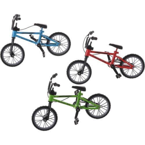 Mini Finger Bmx Toys Mini Bicycle Mountain Bike Fan Interest Toys Collections Decor With Brake Blue
