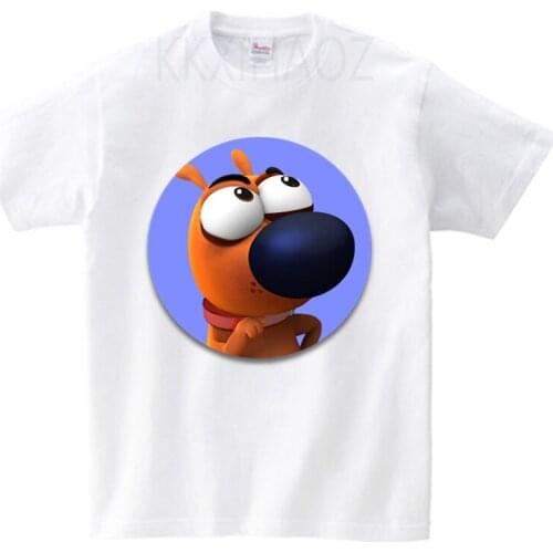 Fashionable Summer Funny Puppy T-shirt Boy And Girl Cartoon Print Clothes The Dog Cotton Hot Sale Short Sleeve Tops Baby Shirt