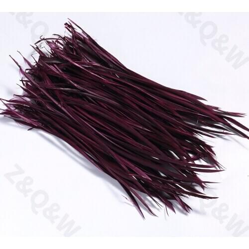 Natural 6-8 inch goose silk edge feather 15-20CM dyed deep red purple DIY craft jewelry earrings clothing decoration