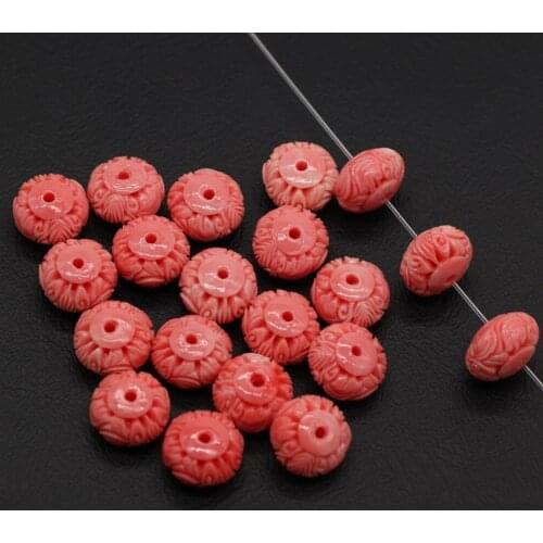 Natural Coral beads Oval beads pink Through hole Exquisite Loose Beads for Jewelry Making DIY Bracelet Necklace Accessories