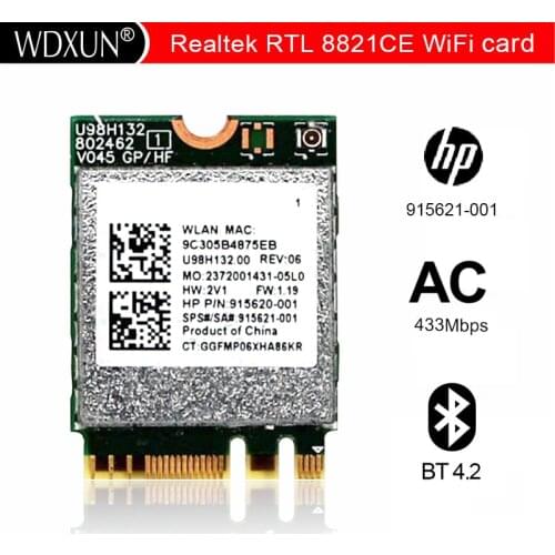 RTL8821CE 802.11AC 1X1 Wi-Fi+BT 4.2 Combo Adapter Card SPS 915621-001 wireless netowrk card For hp ProBook 450 G5 PB430G5 Series