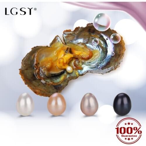 LGSY 7-8mm Oval Akoya Pearls Rice Shape Oysters Pearl Natural Saltwater Beads Pendant Necklace Jewelry Making Pearls Wholesale