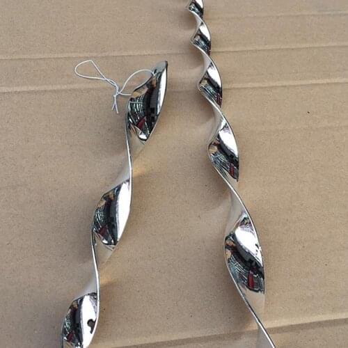 Outdoor Bird Repellent Stick Spiral Reflective Bird Guard Windproof Wire Twisted Safety Stick Frightening Rod 30/50cm Silver