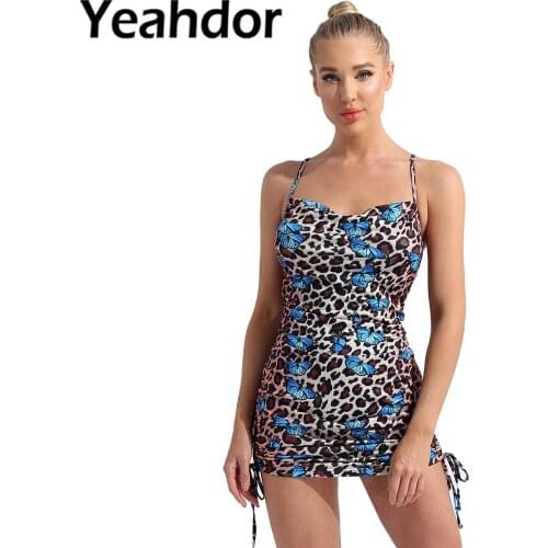 Fashion Women Dresses Streetwear Square Neck Sleeveless Print Pattern Dress with Cross Back Shoulder Strap Ladies Summer Outfit