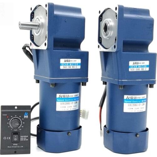 Right-Angle Deceleration Motor 25W40W60W120W250W400W Hollow Solid 90 Degree Angle Speed Regulating Motor 220V