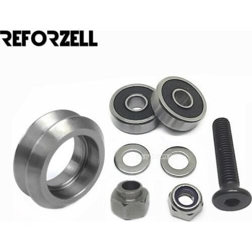 Adjustable precise CNC Metal Dual v wheel kits with Eccentric spacers for v-slot Rail OX CNC C-Beam parts