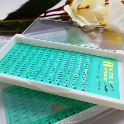 Big eyes secret Short Root 3D Russia Volume Premade Fans Silk Individual Eyelash Extension Make Up Tools Lashes