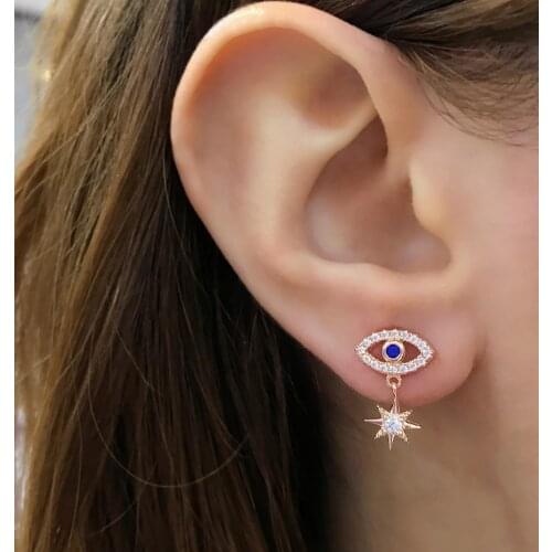 STELA EYE STAR HİLAL EARRINGS