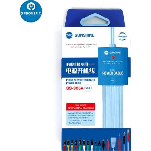 SUNSHINE SS-905A Power Supply Cable Phone Service Dedicated Power Cable Flexible FPC Cable for iPhone 5-12 Pro Max Repair