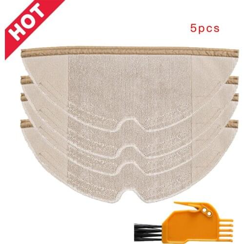 Washable Mop Cloth + Cleaning Brush Universal for Xiaomi Roborock Mi Robot 1 2 1S Vacuum Cleaner S4 S5 S6 S50 S60