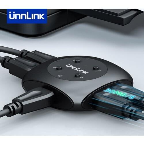 Unnlink USB Switch 4 Computers Sharing 1 Printer Hotkey Selector