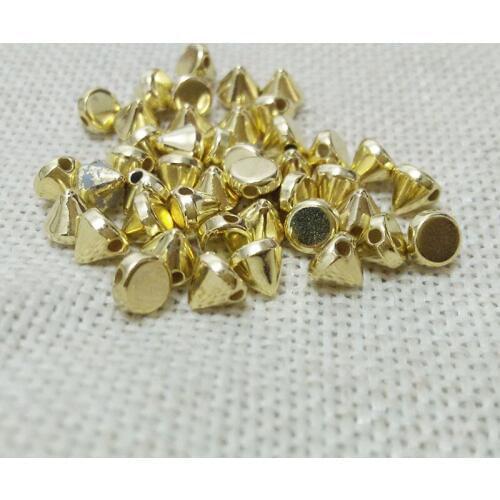 Jewelry making punk style rivet spike taper studs have holes slide charms necklace findings bag decals phone set case headband