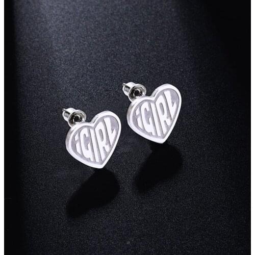 She Devil IGIRL Stud Earrings Elegant Stainless Steel Internet Girl Earring for Women Trendy Fashion Accessories