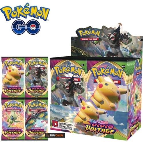 324pcs Card Pokemon Cards Vivid Sword & Shield Booster Box Series 36 Collectible Bags Trading Card Game Kids Toys Collection