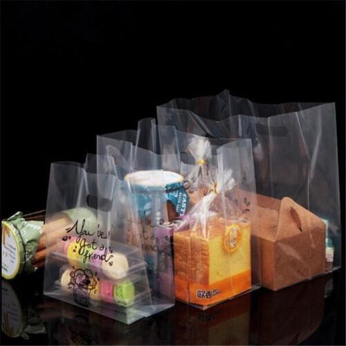 50Pcs/Lot Plastic Carrier Bags Boutique Package For Festival Wedding Gift Bread Cake Handle Birthday Pouch Present Bag Shopping