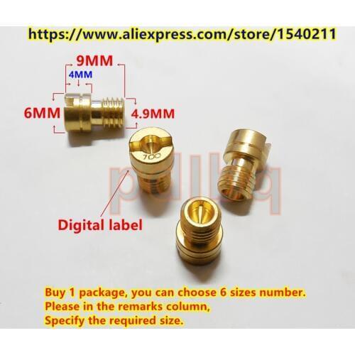 6 pcs/pack) 6mm Round Head Main Jet Mikuni BSR carb N102/221 High Speed Jets Bandit250 Start jet for YM SV650 Kawasaki KSF