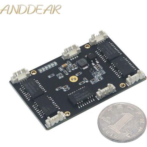 ANDDEAR Industrial switch Customized industrial 5 port 10/100M unmanaged network ethernet switch 12v pcba module network switch
