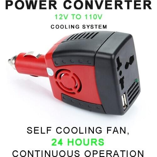 Mayitr 150 W Car Power Inverter DC 12V to AC 110V Power Converter Single USB Port Charger For Laptops Cell Phone MP3 Charging