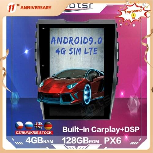 128GB Tesla Style Android Car Radio For Ford Edge 2015 - 2018 Car Multimedia Player GPS Navigation Stereo DSP Carplay 4G SIM LTE