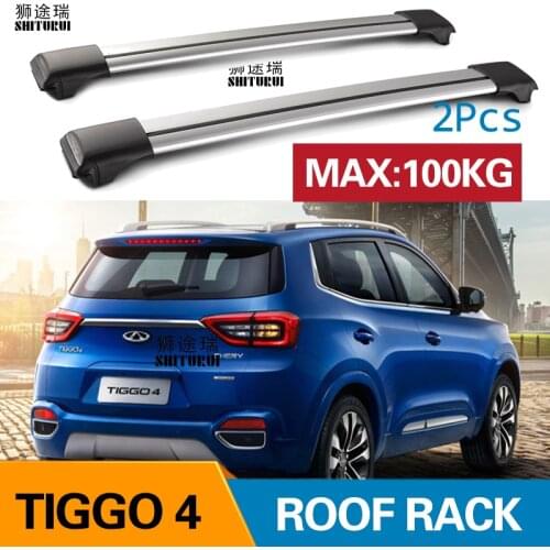 2Pcs Roof bars For CHERY TIGGO 5x | TIGGO 4 2017-2018 Aluminum Alloy Side Bars Cross Rails Roof Rack Luggage load 100KG SUV