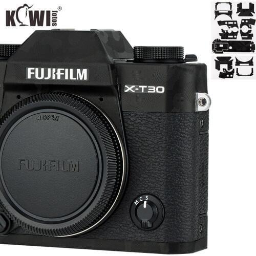 Kiwi Anti-Scratch Camera Body Cover Skin Protector For Fujifilm X-T30 Fuji XT30 Camera Anti-Slide Film 3M Sticker Shadow Black