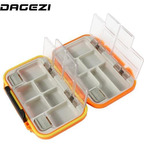 DAGEZI Multi-function Fishing Box for fishing Popper 12 Compartments can be adjustable Fly Fishing Box Fishing Accessories
