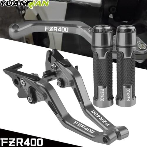 For YAMAHA FZR400 FZR 400 1988-1990 1989 1999 Motorcycle Brake Handle Adjustable Motorcycle Clutch Brake Lever With FZR400 Logo