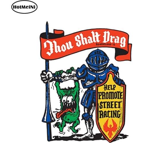 HotMeiNi 12cm x 9.1cm Car Styling Stickers Thou Shalt Drag Performance Car Stickers Vinyl Decal Waterproof Accessories