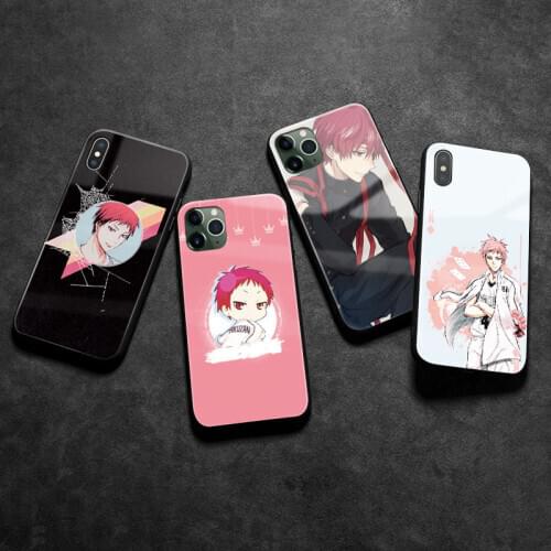 Kuroko No Basket Anime Akashi Seijuro For iPhone 6 6s 7 8 Plus X XR XS 11 Pro MAX Soft silicone glass Phone case shell cover