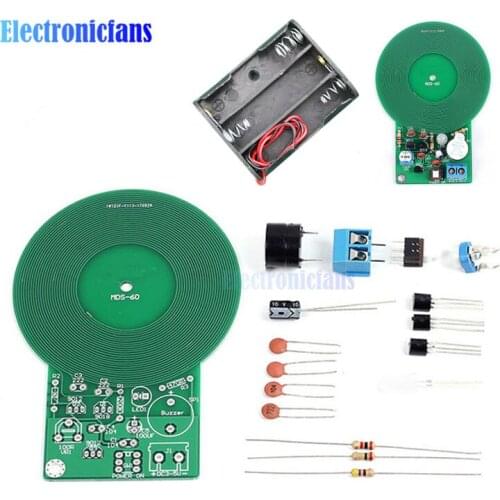 DIY Kit Metal Detector Electronic DC 3V-5V 60mm Non-contact Sensor Board Module Electronic Part Metal Detector With Battery Case