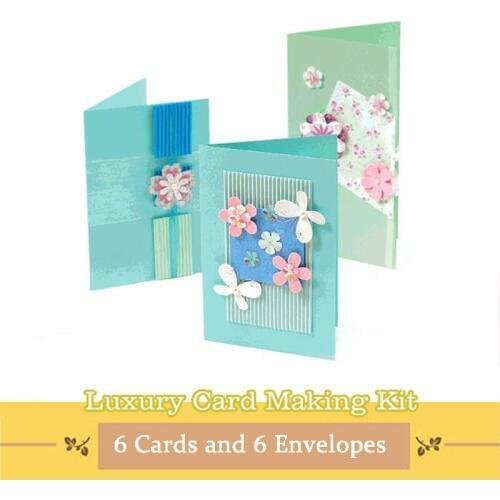 Eno Greeting creative complete scrapbooking diy card kit for beginner kids craft diy card making kit 6 cards and 6 envelopes