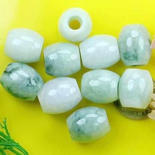 Natural jade, jade, big hole, transfer road, road pass, loose beads, batches of DIY woven bracelet, hand string, male accessori