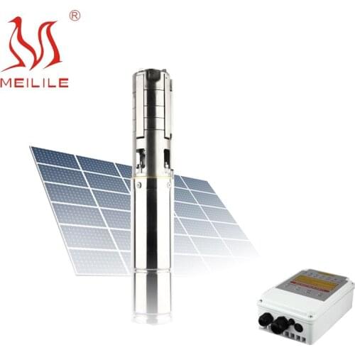 Solar powered deep well water pump 80m head lift submersible full set